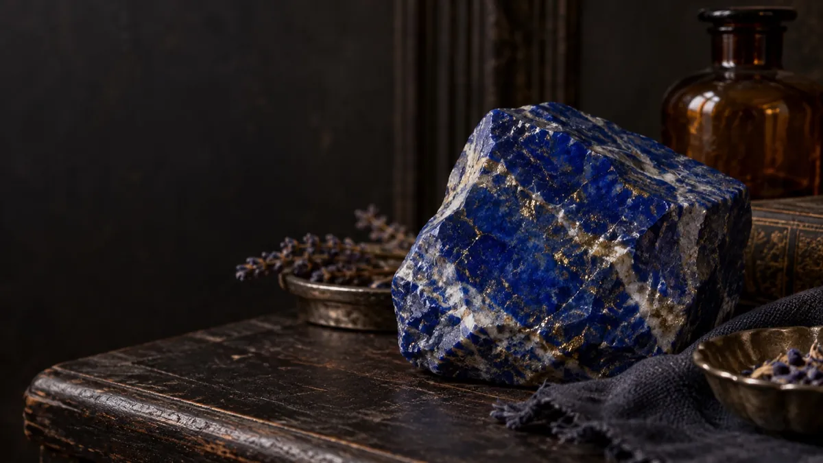 Lapis Lazuli crystal — photograph of the stone