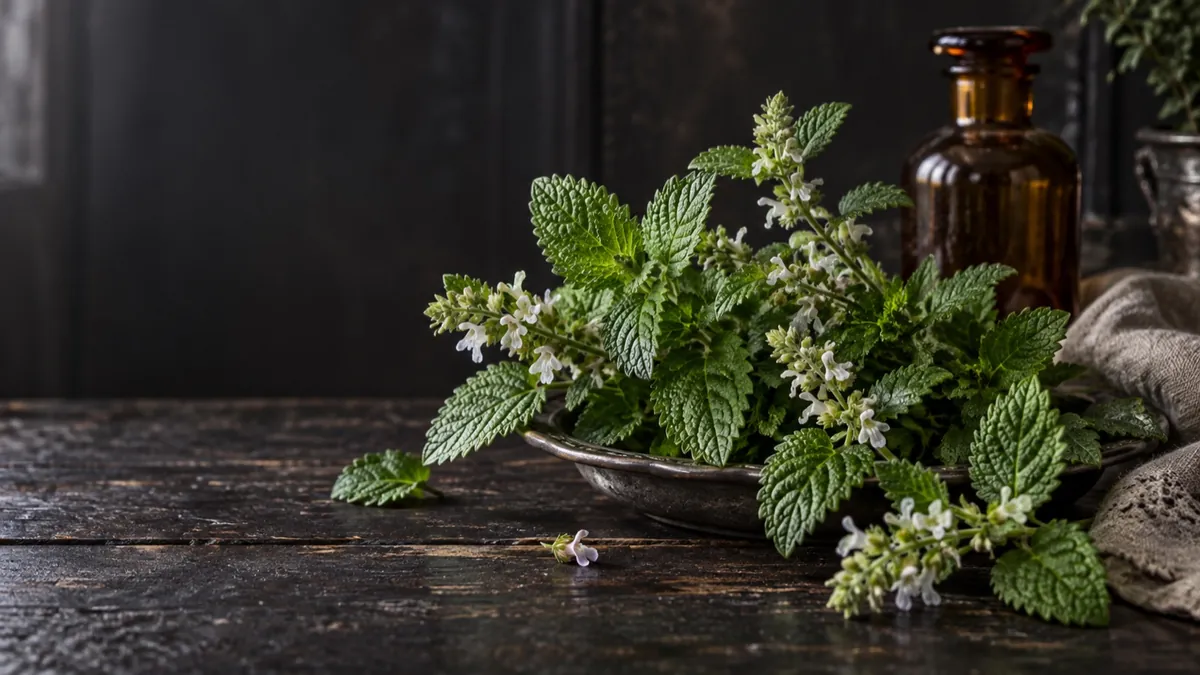 Lemon Balm (Melissa officinalis) — photograph of the herb