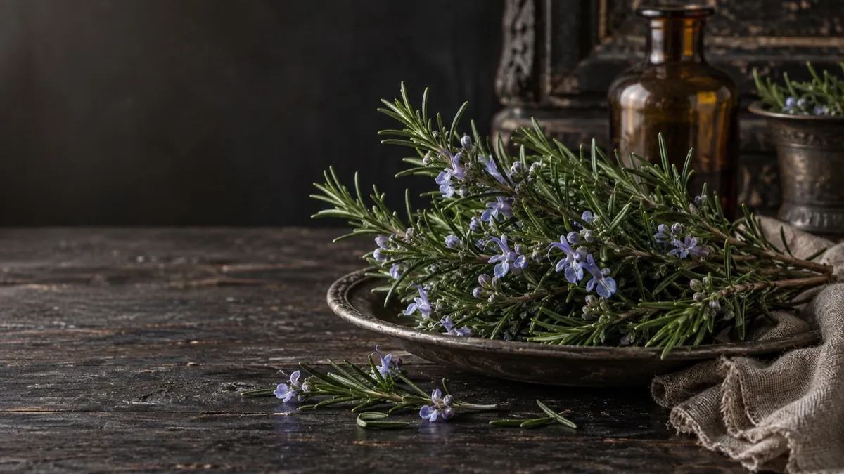 Rosemary (Salvia rosmarinus) — photograph of the herb