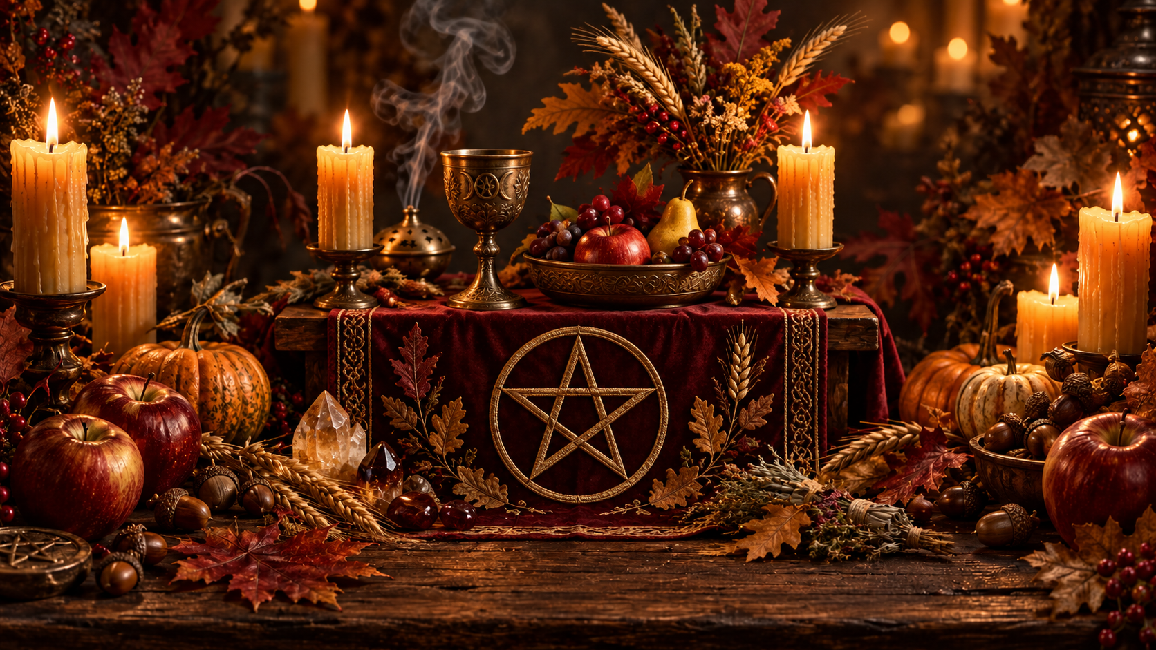Mabon altar scene