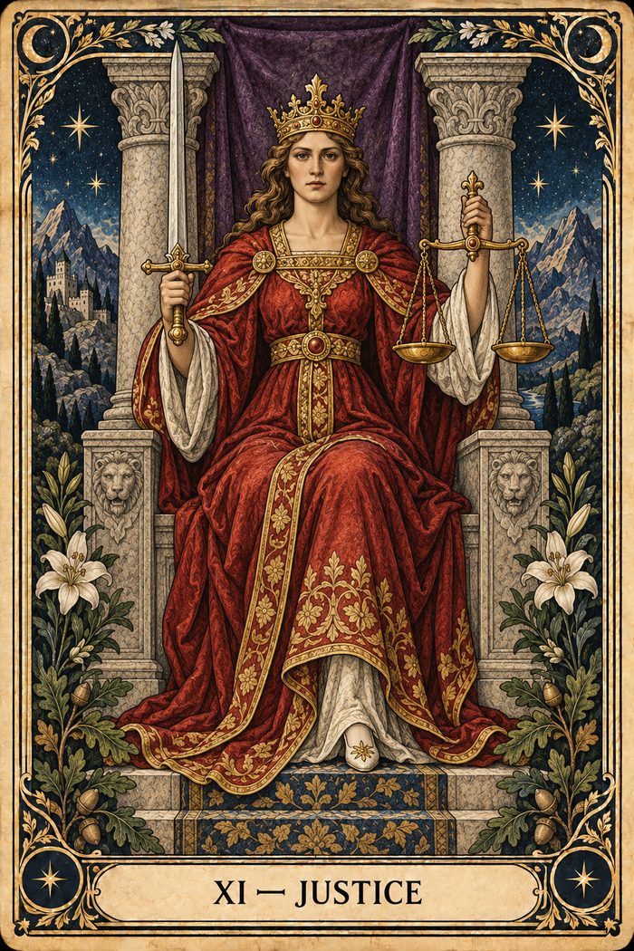 Justice tarot card