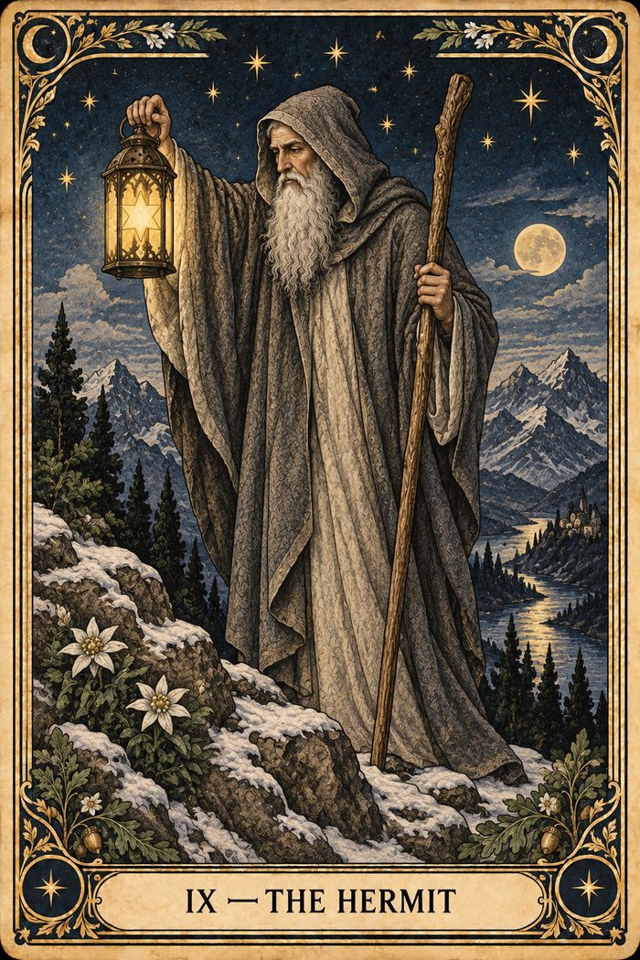 The Hermit tarot card