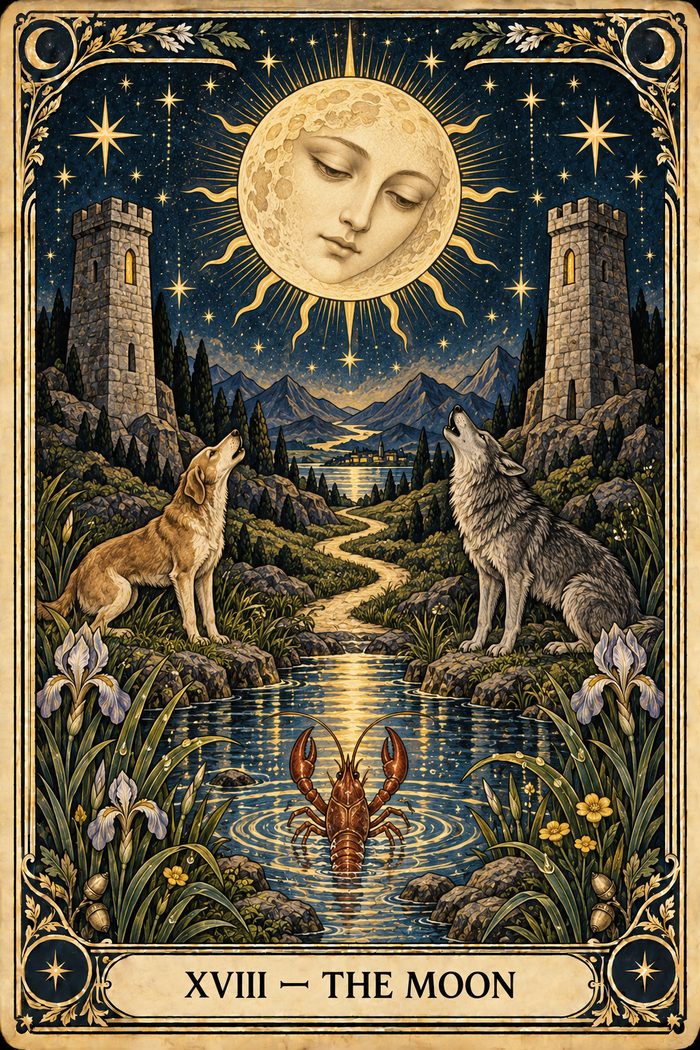 The Moon tarot card