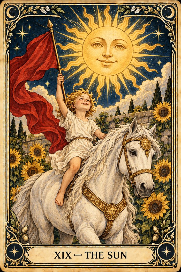 The Sun tarot card