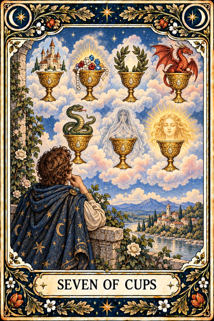 Seven of Cups tarot card