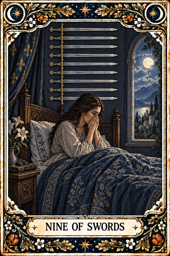 Nine of Swords tarot card