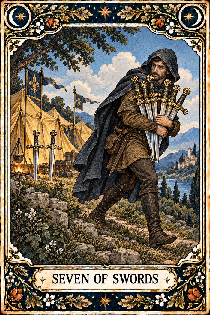 Seven of Swords tarot card