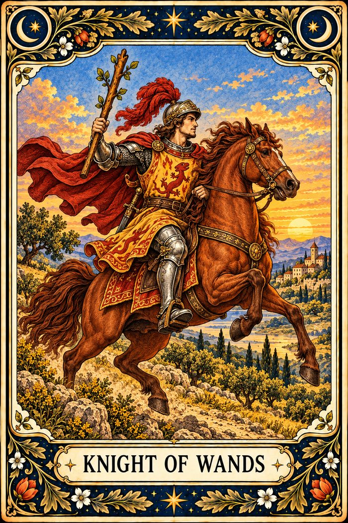 Knight of Wands tarot card