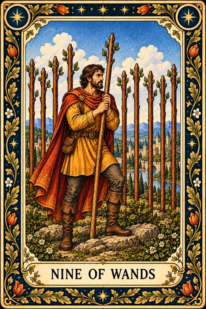 Nine of Wands tarot card
