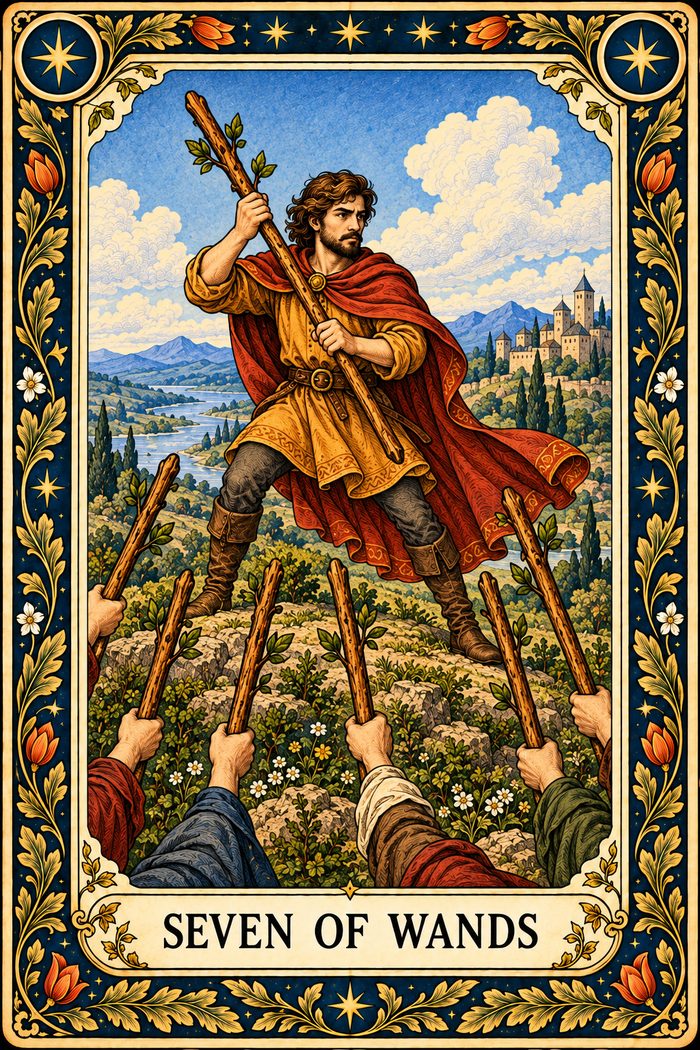 Seven of Wands tarot card